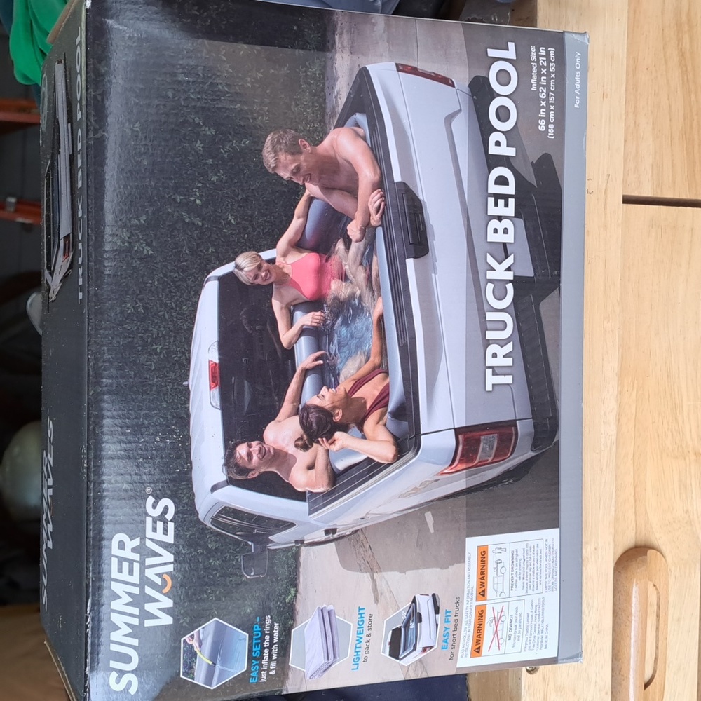 Summer Waves Inflatable Bed Pool for Short bed truck 6'